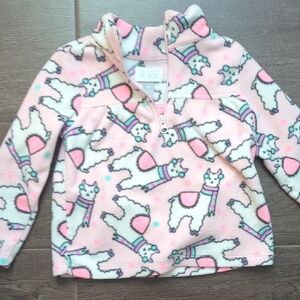 Toddler 3T - Children's Place Pink Llama Fleece Pullover